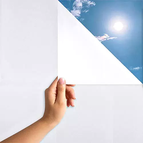 MARAPON® Fensterfolie Blickdicht inkl. eBook - Milchglasfolie mit hohem Sichtschutz