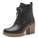 Marco Tozzi Damen Stiefeletten mit Absatz aus Kunstleder, Schwarz - Größe 37