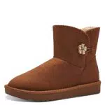 Marco Tozzi Damen Stiefeletten ohne Absatz - Gefütterte Boots