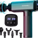 Massagepistole von Nanssigy - Muskel Percussion Massagegerät mit 30 Geschwindigkeiten und 6 Massageköpfen