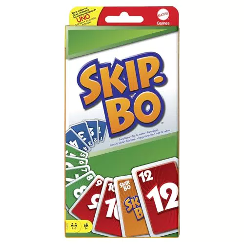 Mattel Games 5237 - Skip-Bo Kartenspiel und Familienspiel geeignet für 2 - 6 Spieler