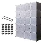Meerveil Modulares Kleiderschrank-System mit Stange - Platzsparend und Tragbar