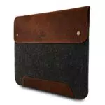 MacBook-Tasche aus echtem Leder und Fleece für MacBook Pro und Air - 13,3 Zoll - iPad Pro 12,9 Zoll