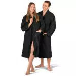 Merana OSLO Bademantel Unisex aus kuschelweichem Frottier-Luxus, 100% Baumwolle - Oeko-TEX zertifiziert - Premium Hotelqualität