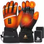 Mia&Coco Beheizbare Handschuhe für Herren Damen, 3 Stufige Beheizte Ski Handschuhe mit 7