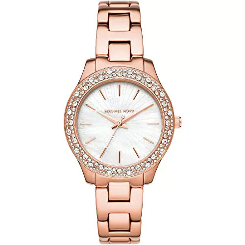 Michael Kors Damenuhr "Liliane" Edelstahl rosévergoldet