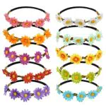 Blumengirlande Stirnband für Frauen und Mädchen - Floral Haarband für Hochzeit und Festival