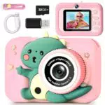 Kinderkamera MILFECH 1080P HD Digitalkamera mit Selfie-Funktion für Kinder 3-12 Jahre - Dinosaurier Fotoapparat