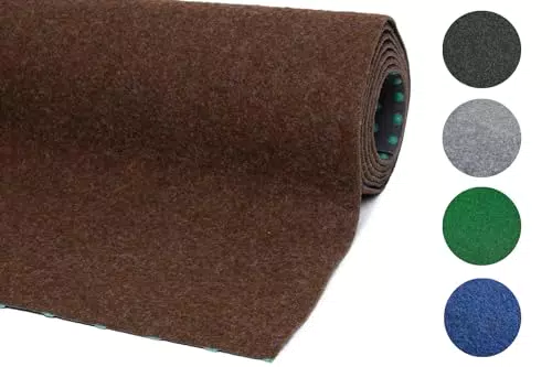 Kunstrasen Outdoor mit Noppen - Wetterfest und pflegeleicht - Balkon- und Rasenteppich Outdoor - 200 x 600 cm - Braun