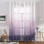 MIULEE Gardinen Transparente Vorhänge Voile Sheer mit Ösen für Schlaf- und Wohnzimmer
