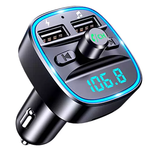 Bluetooth FM Transmitter Auto Radio Adapter mit Freisprecheinrichtung und 2 USB-Anschlüssen