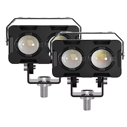 LED Motorrad Zusatzscheinwerfer 50W 5000LM 3 Modi Nebelscheinwerfer 6000K für Motorrad Offroad SUV ATV LKW