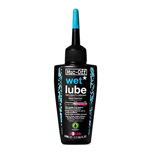 Muc-Off Nass Kettenöl für Fahrrad, 50 ml - Biologisch Abbaubares Schmierfett für alle Fahrräder