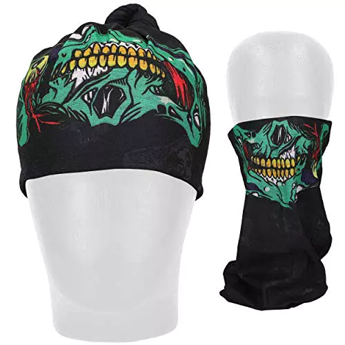 mumbi 30437 Bedeckung Totenkopf rot Mund Nasen Schutz