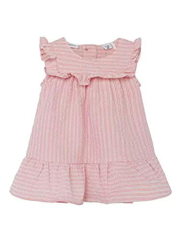 name it Baby Girls NBFFERILLE SS Dress Kleid, Misted Yellow