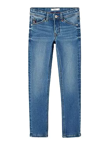 NAME IT Jungen Jeans NKMTHEO XSLIM 1810-AU NOOS - Mittelblaue Denim-Jeans, Größe 104