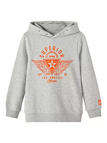 NAME IT Jungen Sweatshirt mit langen Ärmeln - Grau Melange