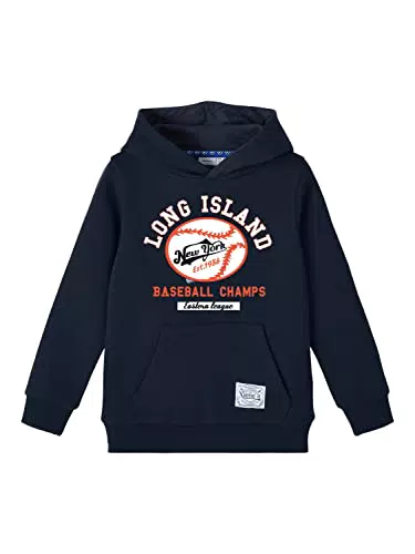 NAME IT Jungen Kapuzen-Sweatshirt mit Reißverschluss - Dunkles Saphir