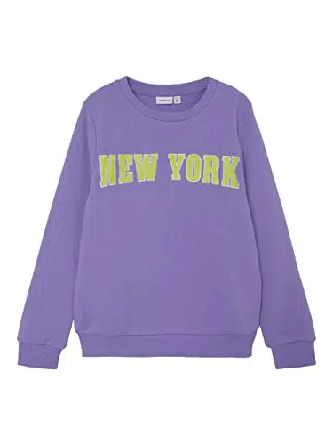 "NAME IT Mädchen Sweatshirt, Langarm, Lila"