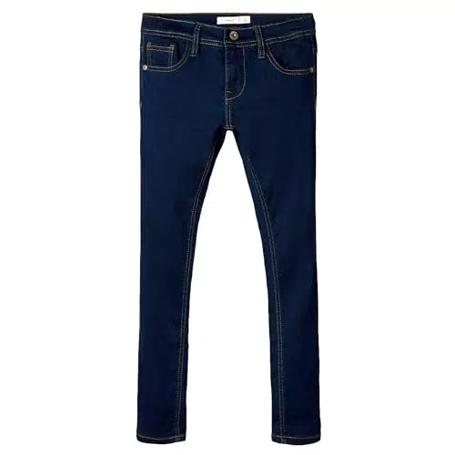 NAME IT Mädchen Jeanshose, Dunkelblau Denim - Größe 164
