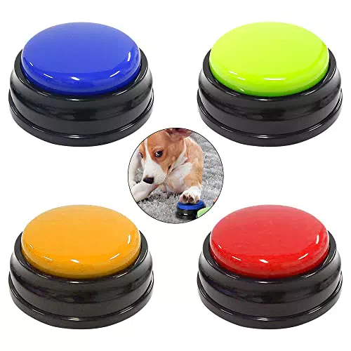 **NAVESO Buzzer mit Aufnahmefunktion für Hunde - Interaktiver Hundebuzzer mit Sound**