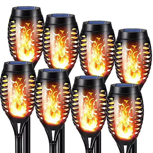 Solarlampen für Außen mit Realistischer Flammeneffekt - IP65 Wetterfest