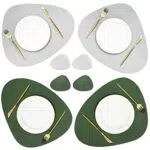 Tischsets und Untersetzer-Sets aus PU-Leder für Küche und Restaurant - Rutschfest und abwischbar