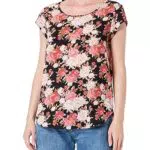 ONLY Damen Bluse Onlnova LUX S/S TOP AOP PTM