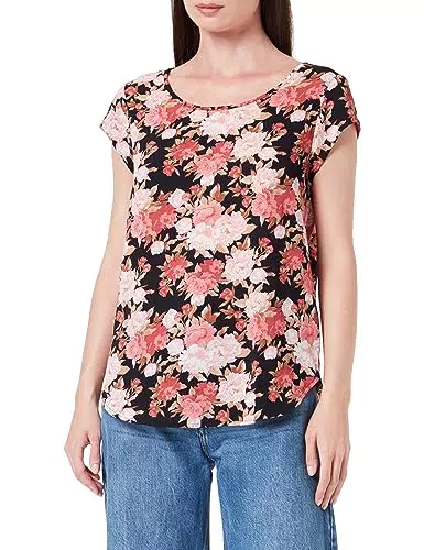 ONLY Damen Bluse Onlnova LUX S/S TOP AOP PTM
