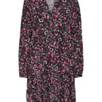 ONLY Damen V-Ausschnitt Kleid A-Linie