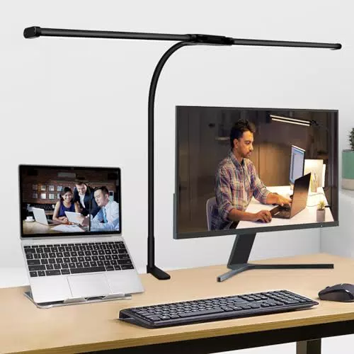 Schreibtischlampe LED Dimmbar mit Klemme - Augenschutz Tageslichtlampe