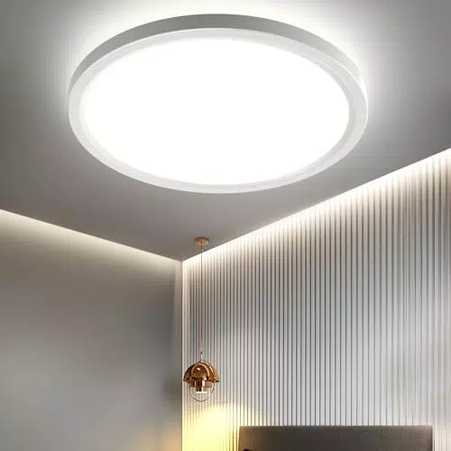 LED Deckenlampe OTREN Rund - Flache Deckenleuchte 4000K IP44 für Wohnzimmer, Schlafzimmer, Küche