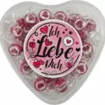 OYOY Liebes Herz Bonbons Set in Ich liebe Dich Süßigkeiten Box - Valentinstag Geschenke für Frauen
