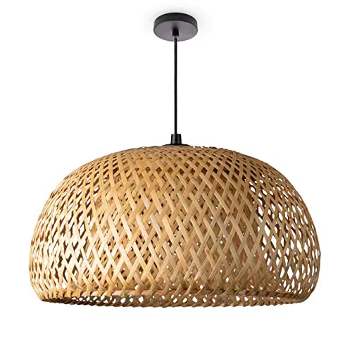 Deckenlampe aus Bambus im Boho-Stil für Wohnzimmer und Esszimmer