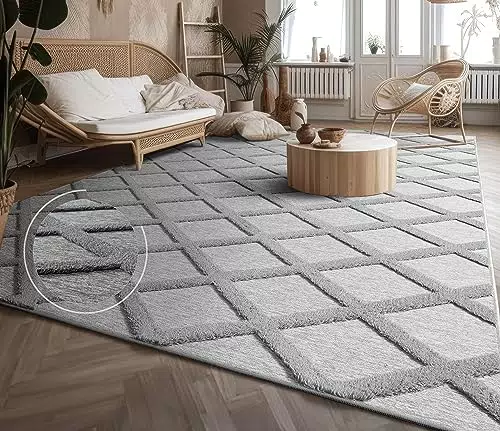 Teppich Paco Home Modernes Skandinavisches Muster Rauten Motiv Grau