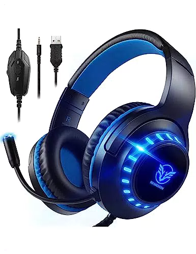 Gaming Headset für PS4/PS5/Xbox One/PC/Nintendo Switch mit Mikrofon und Noise Cancelling