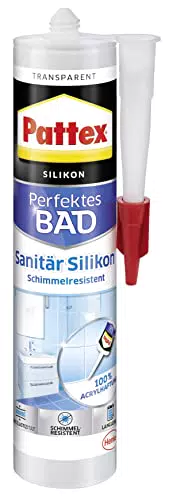 Pattex Perfektes Bad Sanitär Silikon - Wasserfest und Schimmelresistent - 300 ml