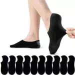 Sneaker Socken Damen von PAUNEW - Sportsocken für Größe 35-38 in Schwarz