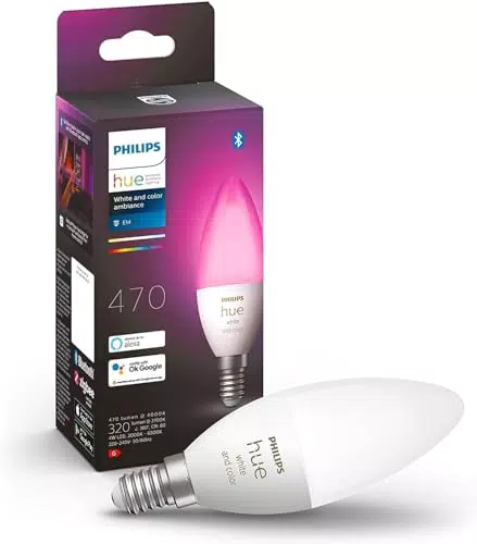 Philips Hue Smarte LED Lampe für das Hue Lichtsystem - Farbwechsel & Sprachsteuerung
