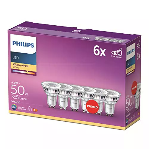 Philips LED GU10 Lampe, 50 W, warmweiß