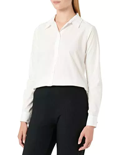 Pieces Damen Langarmshirt PCJIVA - Weißer Wolkenläufer