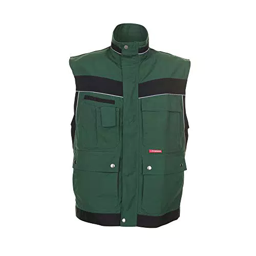 Planam Herren Weste Modell 2535 - Grün/Schwarz - Größe XL