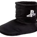 Playstation Kinder Hausschuhe aus Warmem Fleece - Gamer Hausschuhe in Schwarz