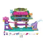 Polly Pocket Baumhaus Tierparty Spielset mit 2 Figuren und Zubehör