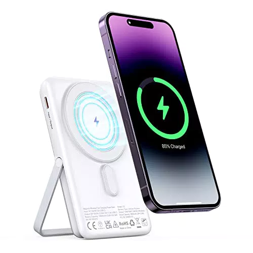 Euker Powerbank 10000 mAh PD 20W Kabelloses Ladegerät für iPhone Serie 14/13/12