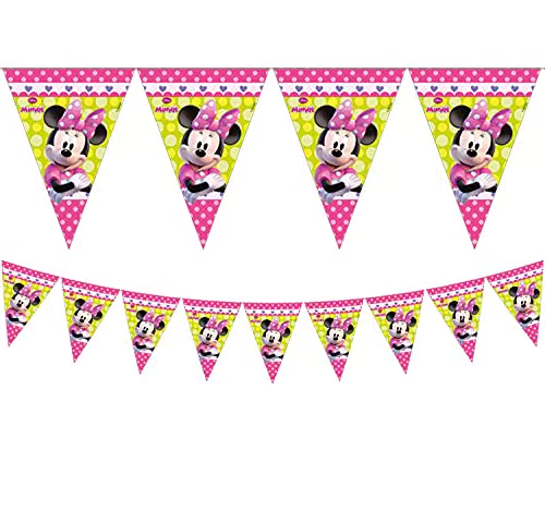 Disney Minnie Maus Wimpelkette für Kindergeburtstag und Motto-Party
