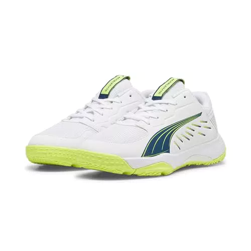 PUMA Handballschuh für Jugendliche, Weiß-Tropisch-Limette