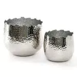 Pureday Übertopf Leaf - Aluminium Gehämmert
