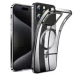 QiiStar Magnetische iPhone 15 Pro Max Hülle für MagSafe - Transparente Stoßfeste Handyhülle
