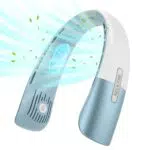 Qsocksy Tragbarer Nackenventilator mit 5 einstellbaren Geschwindigkeiten, Kopfhörer-Design